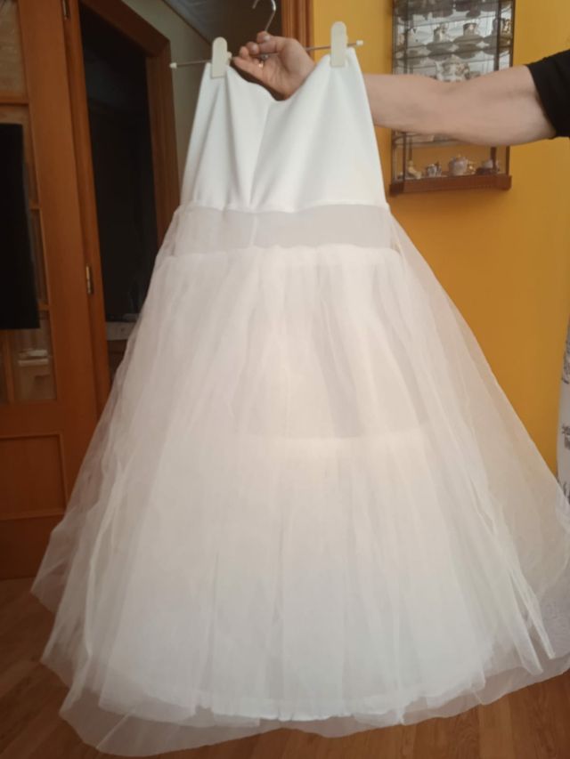 Cancan Vestido Novia Cancán De Comunión Con Aros