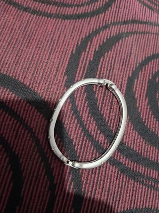 pulsera rígida acero con circonitas