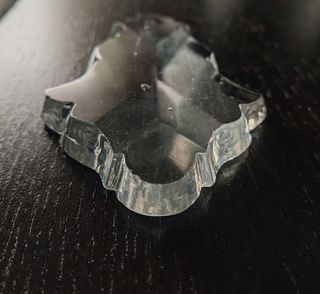 ANTIGUA LÁGRIMA DE CRISTAL 11x6,5cm ADORNO LÁMPARA