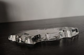 ANTIGUA LÁGRIMA DE CRISTAL 11x6,5cm ADORNO LÁMPARA