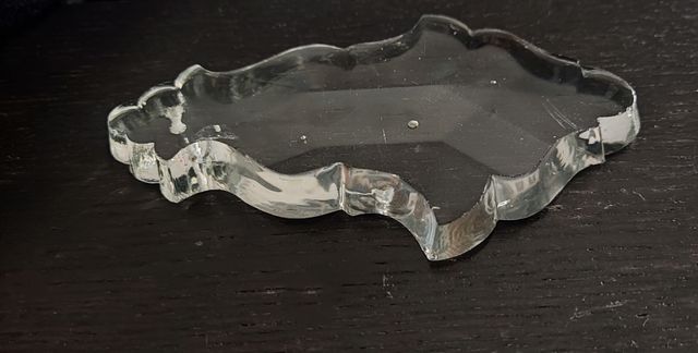 ANTIGUA LÁGRIMA DE CRISTAL 11x6,5cm ADORNO LÁMPARA