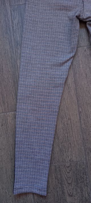 Pantalon de punto de cuadros