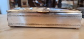 Caja antigua de alpaca plateada