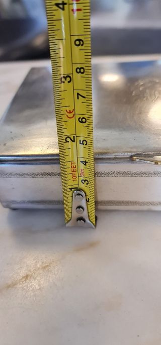 Caja antigua de alpaca plateada