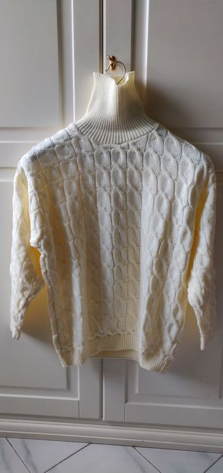Maglione girocollo Vintage Made in Italy bianco M
