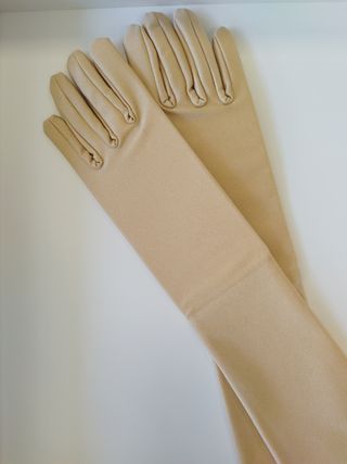 GUANTES ELASTAN MEDIOS CEREMONIA NUDE ORO