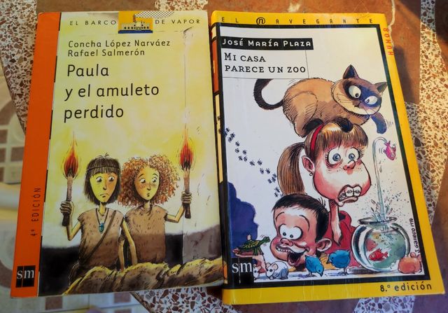 seis libros narrativa, todos 8 euros.uno 2 euros