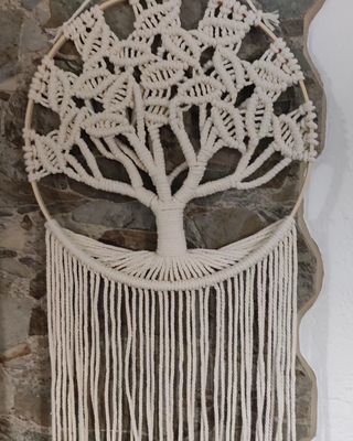 Tapiz en macramé