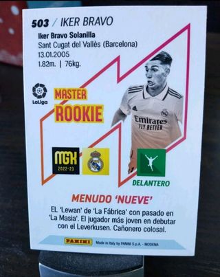 Iker Bravo Rookie Card Real Madrid 22/23 