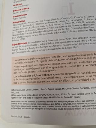 Matemáticas 1 Bachillerato Anaya