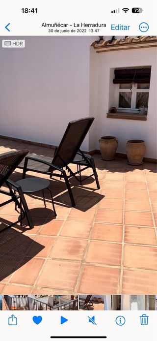 Tumbona estructura de hierro