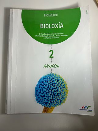 Libro de texto biología 2ºBACH, Anaya