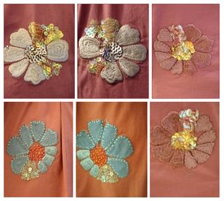 Bonito vestido Romanetti rosa palo bordado Talla L