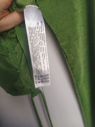 Camisa/top verde Bershka 