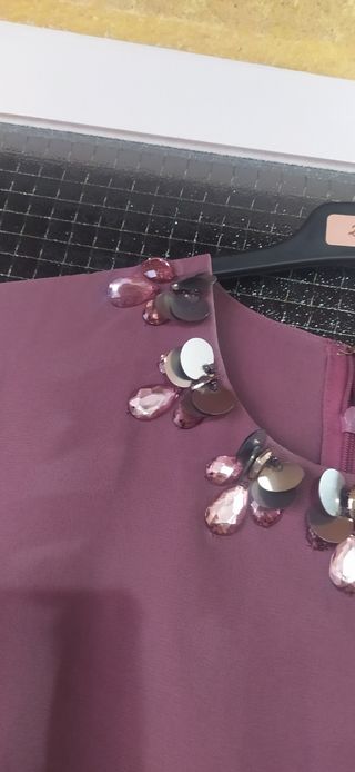 vestido eventos, pedrería, 4mt.vuelo.ASOS