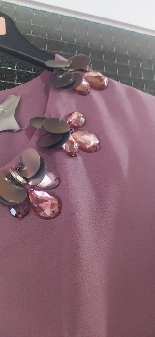 vestido eventos, pedrería, 4mt.vuelo.ASOS