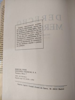 Libro Derecho Mercantil