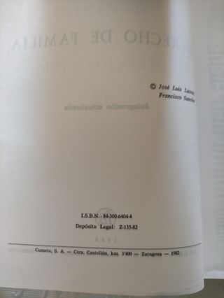 Libro Derecho de familia
