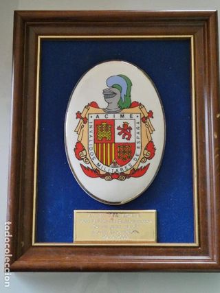 METOPA MILITAR CUADRO. ACIME MÁLAGA. PORCELANA. IN