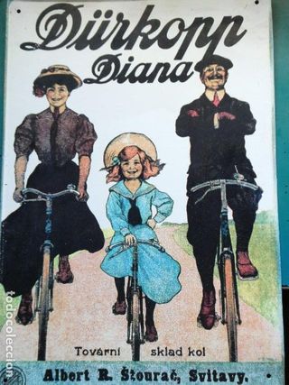 CHAPA CARTEL METÁLICO PUBLICITARIO. DÜRRKOP DIANA