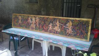 Mural policromado de Indonesia