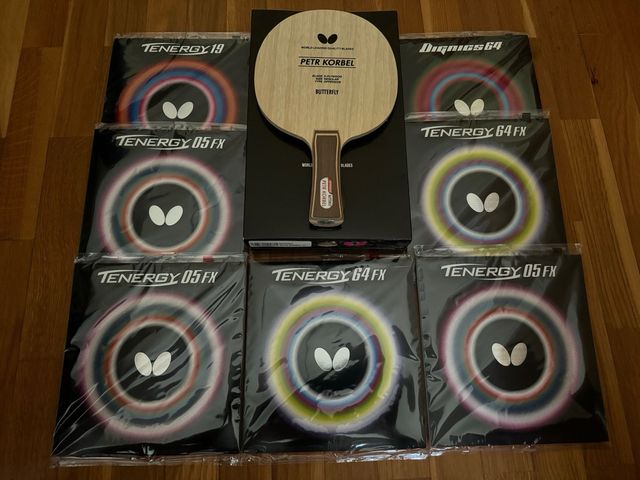 Gomas y maderas Butterfly a estrenar