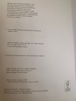 Libros Física I y II. UNED