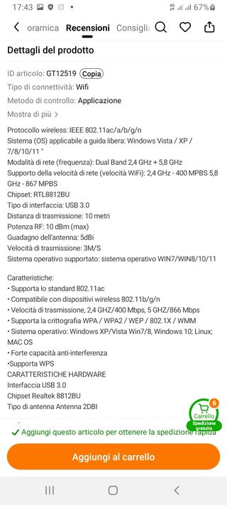 chiavetta wireless ei fi usb 3.0
