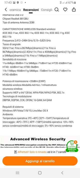 chiavetta wireless ei fi usb 3.0