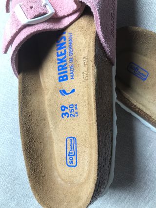 Birkenstock número 39, ideales De ante rosas