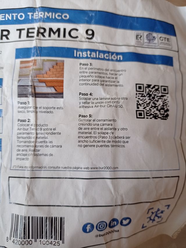 Aislante reflectivo termoacústico