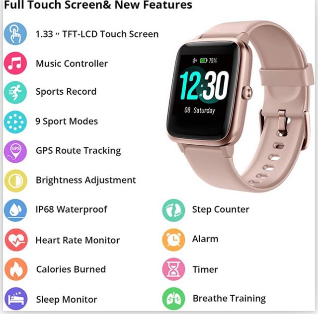 SMART WATCH (Your Fitness Tracker) ROSA