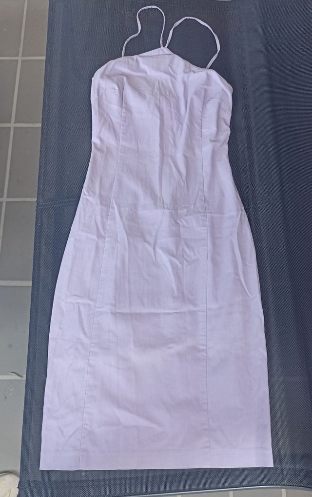 vestido lila zara ajustado