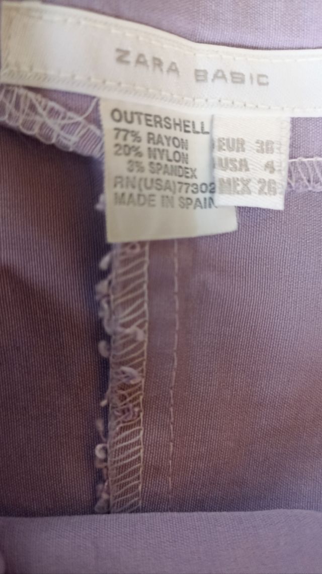 vestido lila zara ajustado