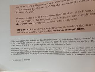 Libro de Matemáticas de 3 ESO.