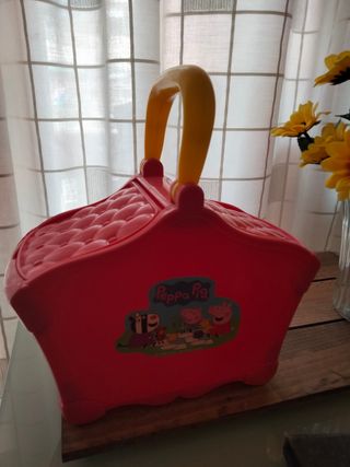 Cesta Peppa Pig y figura de George pig