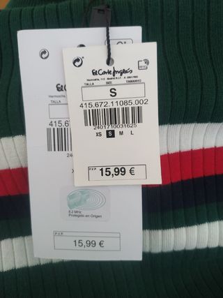 Jersey rayas con etiqueta