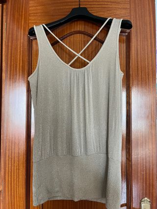 Camiseta dorada hm tallas grandes