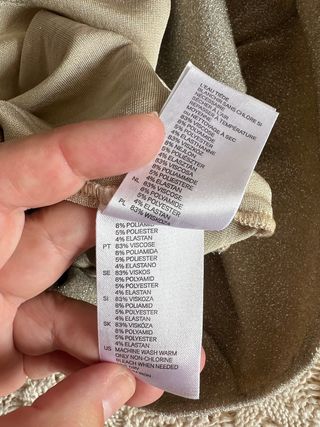 Camiseta dorada hm tallas grandes