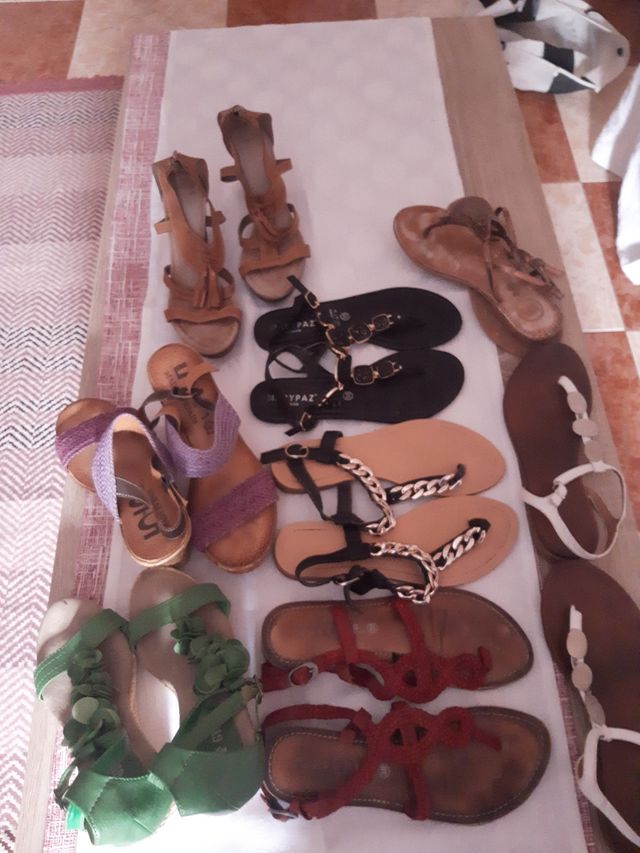 8 Pares Sandalias nr 38