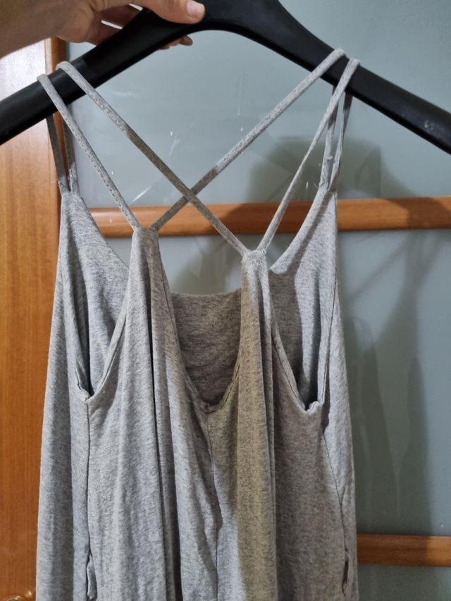 vestito lungo grigio