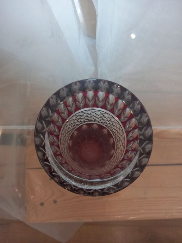 Jarron - vaso cristal de Val Saint Lambert