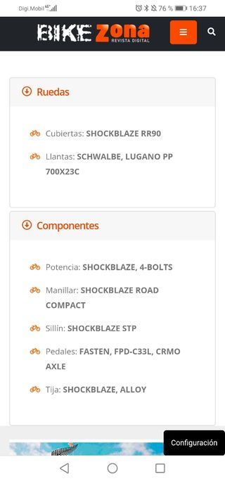 Bicicleta carretera nueva