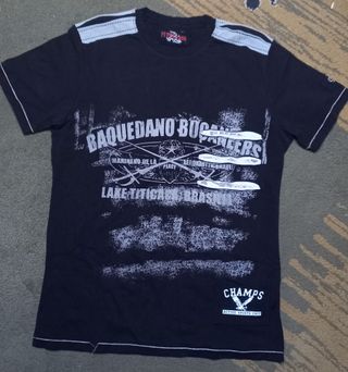 Camiseta negra de manga corta talla XL
