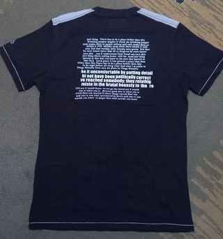 Camiseta negra de manga corta talla XL