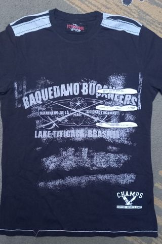 Camiseta negra de manga corta talla XL