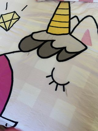 Funda nórdica con sábana bajera unicornio