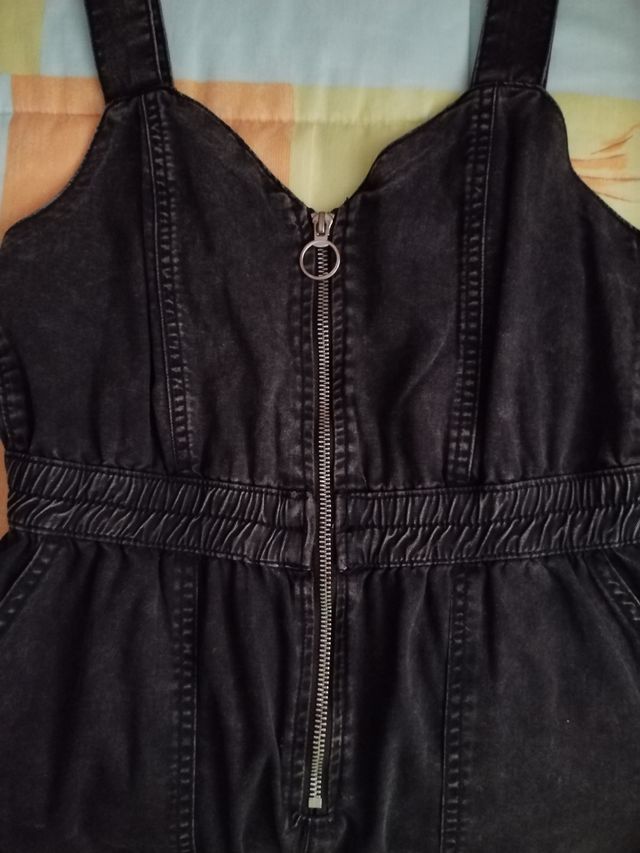 Mono vaquero elástico gris oscuro de tirantes Bers