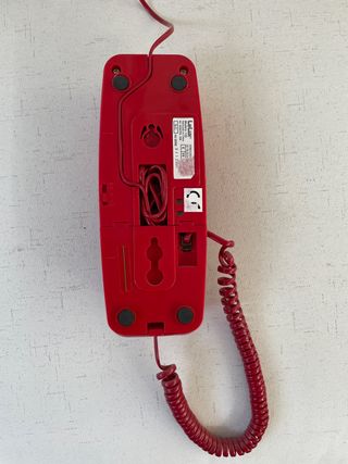 Teléfono góndola rojo del los 90