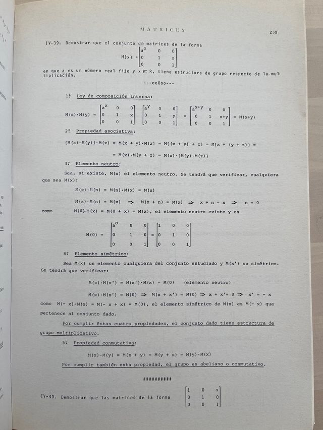 Problemas de álgebra lineal. Tomo I. Tébar Flores